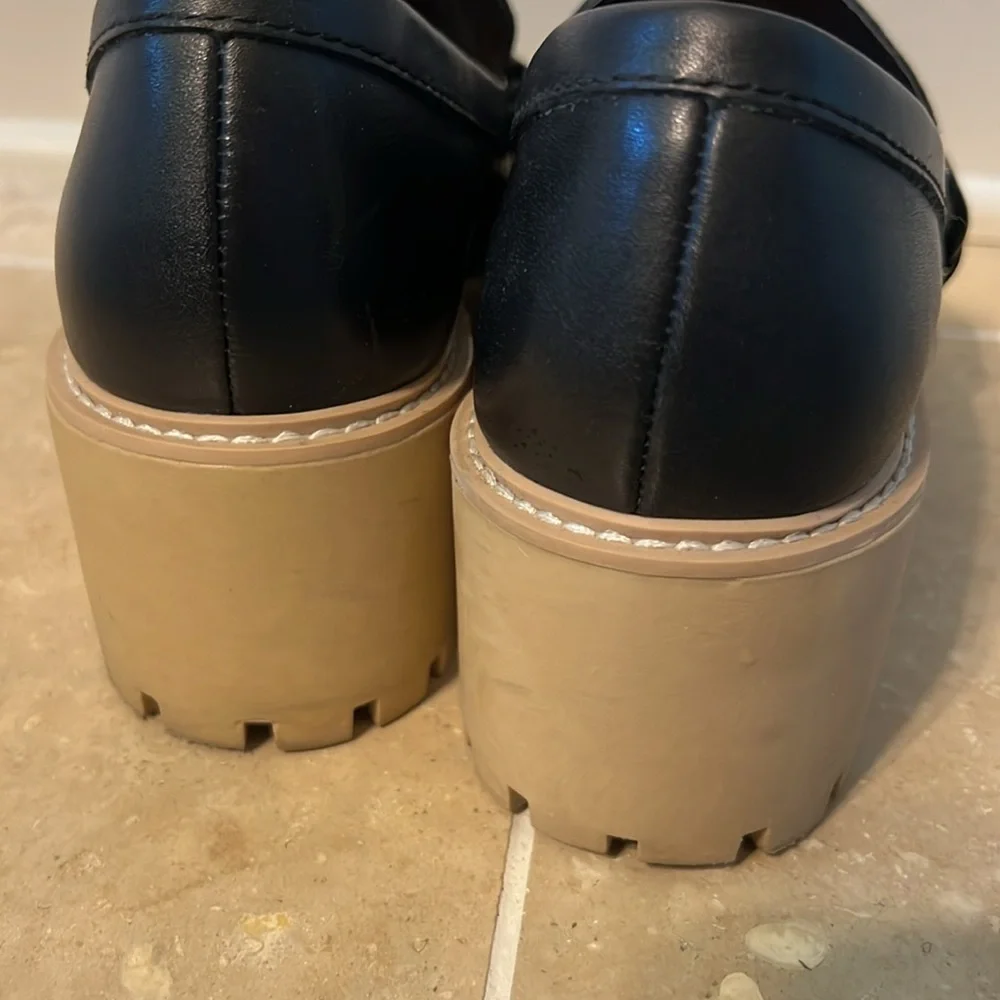 Dolce Vita Sheena Platform Chunky Loafers with Black Chains 9 - Picture 4 of 6